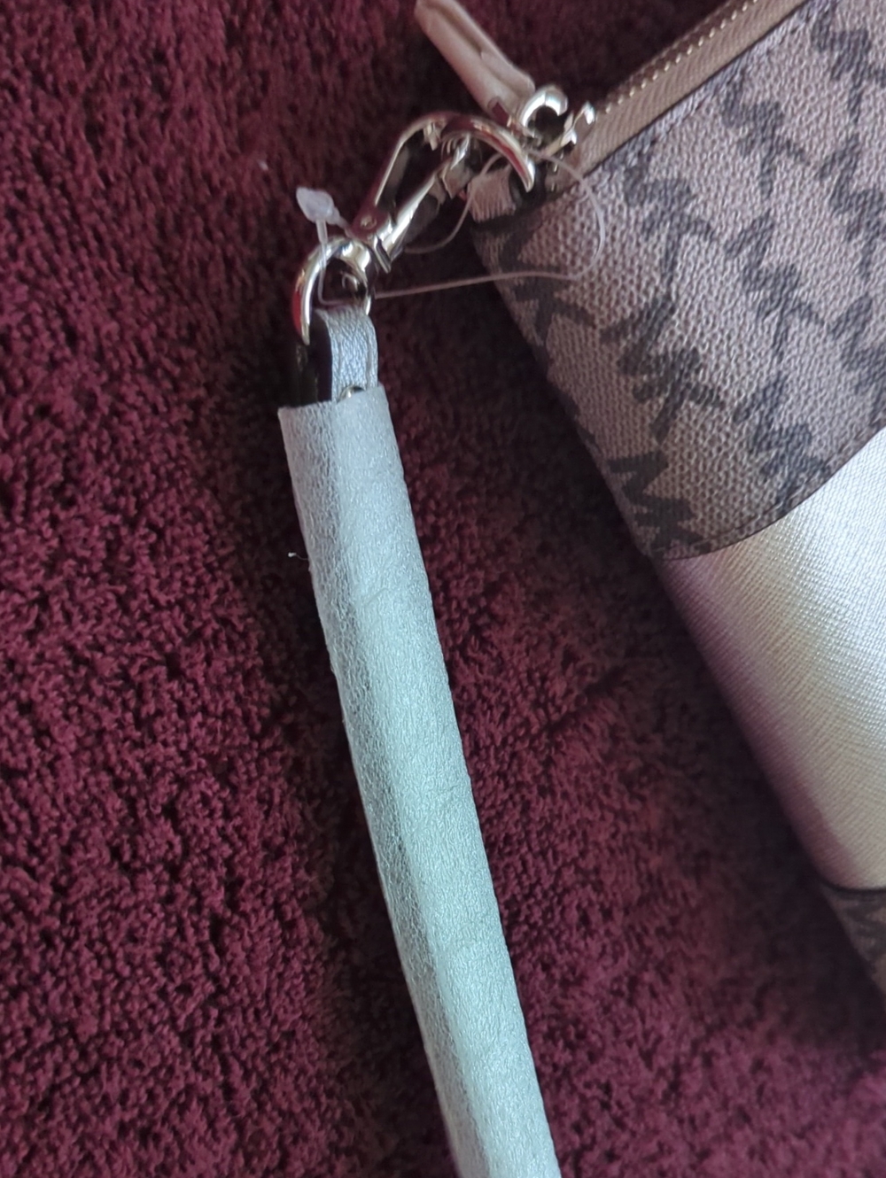 Michael Kors Gray and Silver MK Zip Wristlet New With Tags... - Picture 3 of 12
